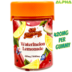 420MG Watermelon Lemonade 5040mg THC Delta 8 Delta 9 Gummies 12 Count