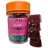 RASPBERRY Relax Gummies CBD CBG CBN Delta 9 THC 18 CT