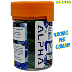 420MG Grape Blue Razz 5040mg THC Delta 8 Delta 9 Gummies 12 Count