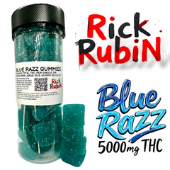 Blue Razz THC Gummies D8 D9 THCP 5000mg 40 Ct