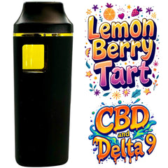 CBD VAPE PEN LEMON BERRY TART + Delta 9 THC ALPHA Nano² Disposable 2G