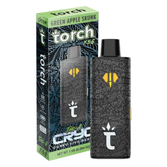 Torch Cryo THC-A Disposabe Vape Pen Green Apple Skunk Sativa 7.5g