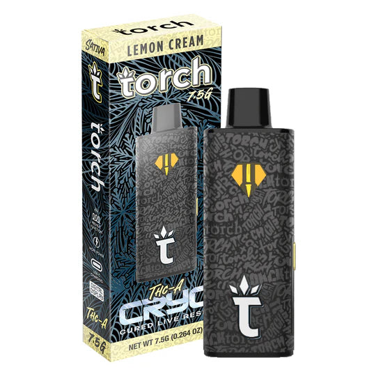 Torch Cryo THC-A Disposabe Vape Pen Jupiter Lemon Cream Sativa 7.5g