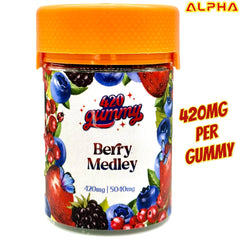 420MG Berry Medley 5040mg THC Delta 8 Delta 9 Gummies 12 Count