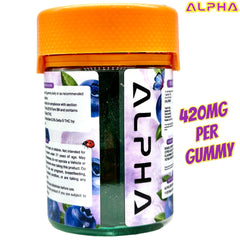 420MG Blueberry Cotton Candy 5040mg THC Delta 8 Delta 9 Gummies 12 Count