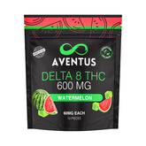 Aventus 600mg Delta-8 THC Watermelon Gummies Vegan 10 Pack