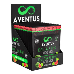 Aventus 600mg Delta-8 THC Watermelon Gummies Vegan 10 Pack