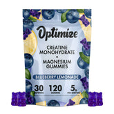Blueberry Lemonade Optimize Creatine Monohydrate Gummies + Magnesium Complex Vegan Blend 120 Count