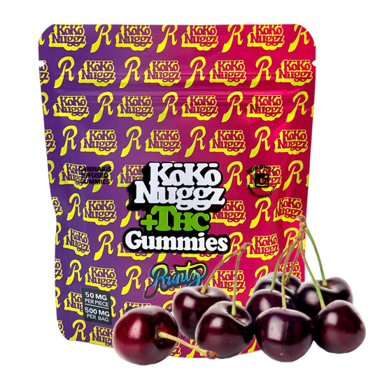 Koko Black Cherry Delta-8 THC Gummies Vegan Gummies 500mg 10 Count