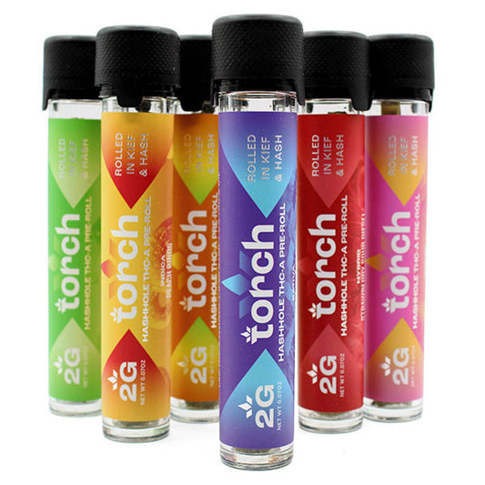 Exploring Torch Premium THCA Pre-Roll Collection: Berry Pie, Strawberry Sour Diesel, Grapefruit Romulan, and Honeydew Haze – Strain Benefits Compared