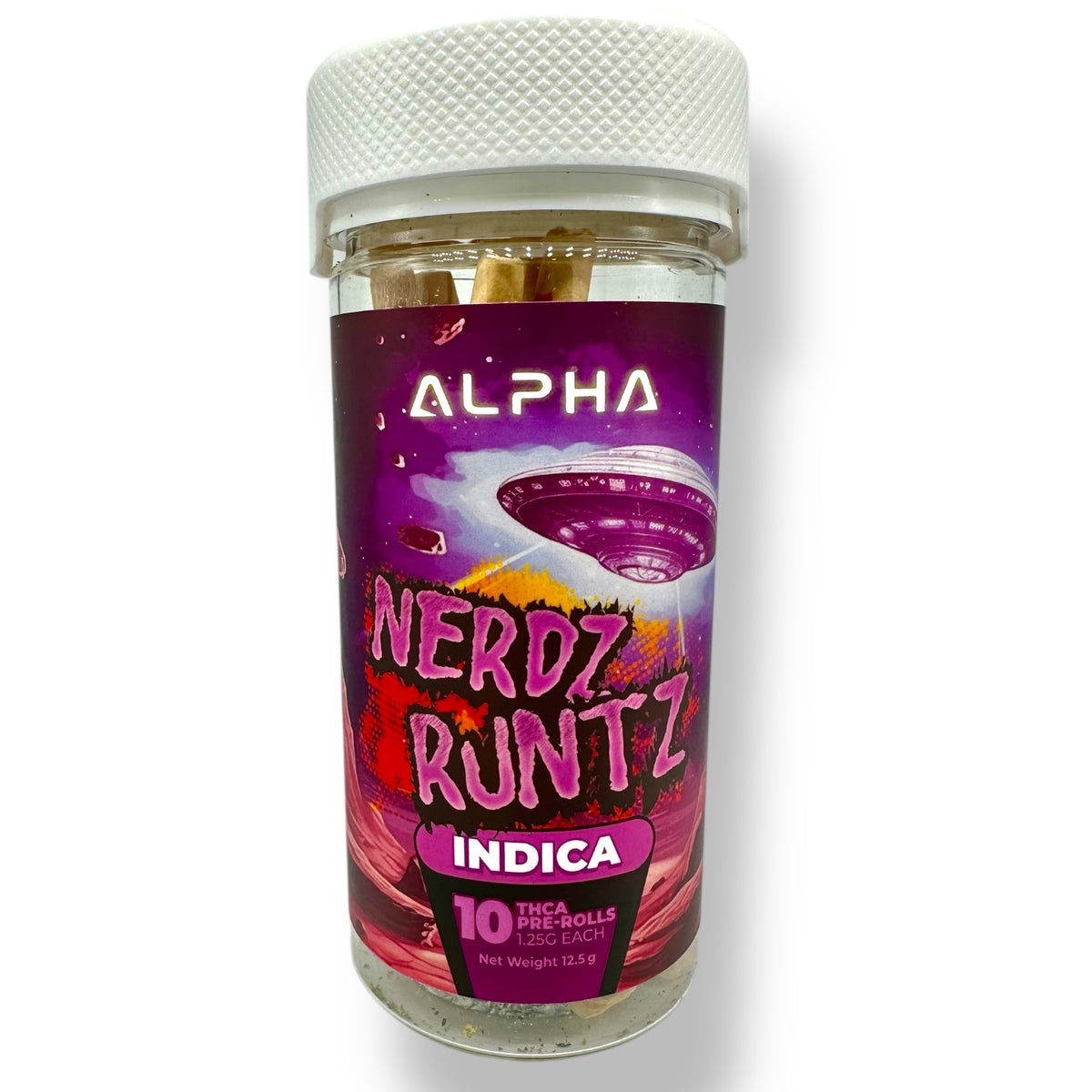 Nerdz Runtz THCa Pre Rolls 10 Pack 12.5g 🟣 Indica