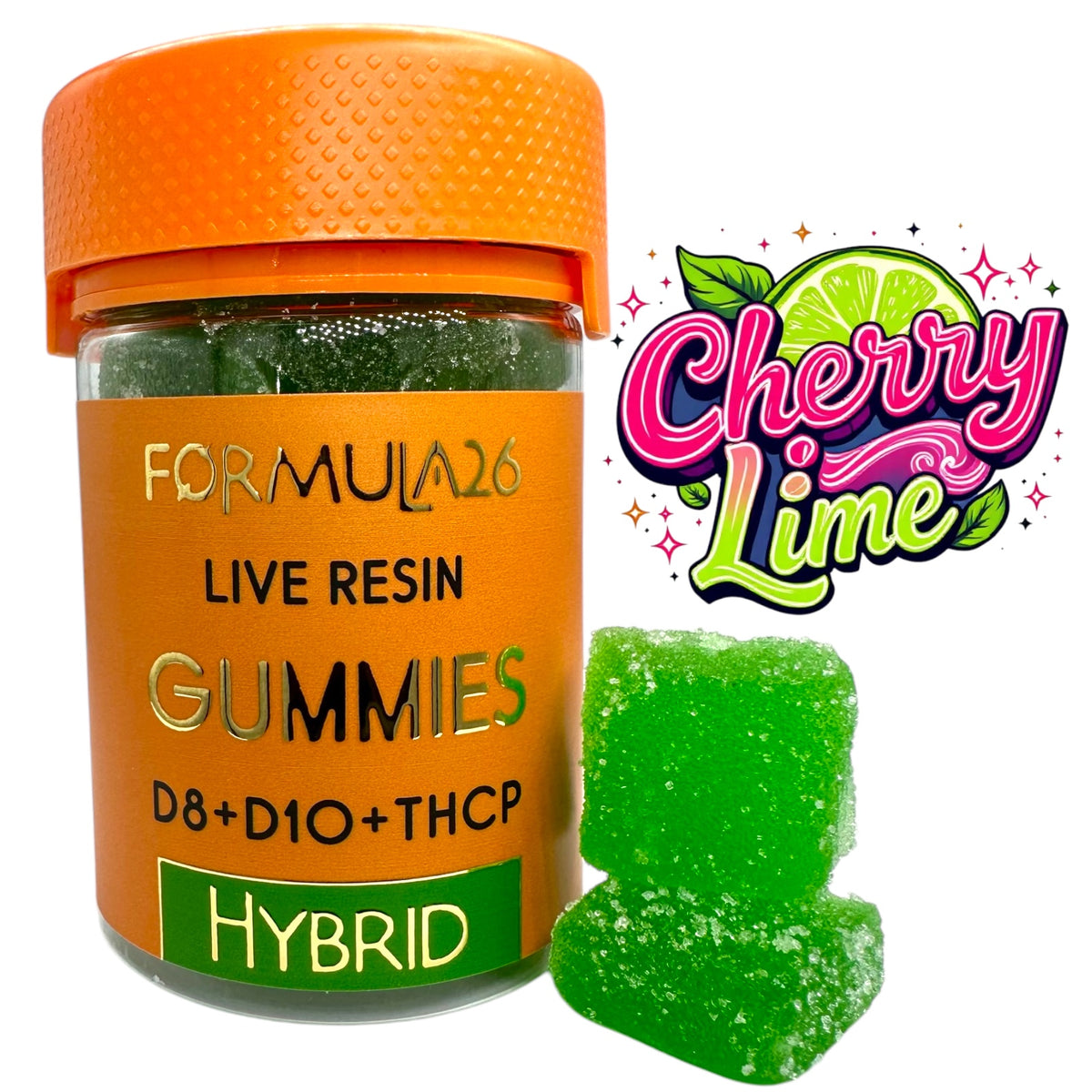 Cherry Lime Formula26 THC Gummies Hybrid Blend 3000MG 20 CT