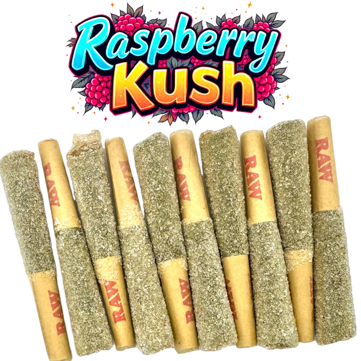 Raspberry Kush Sativa Pre Rolls CBD THCa Delta 9 THC Bud 10 pack 8g