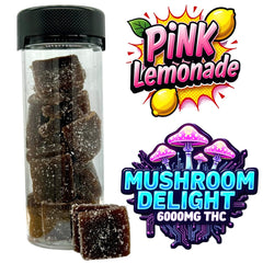 Mushroom THC Gummies 6000mg Pink Lemonade THCP D9 20 CT