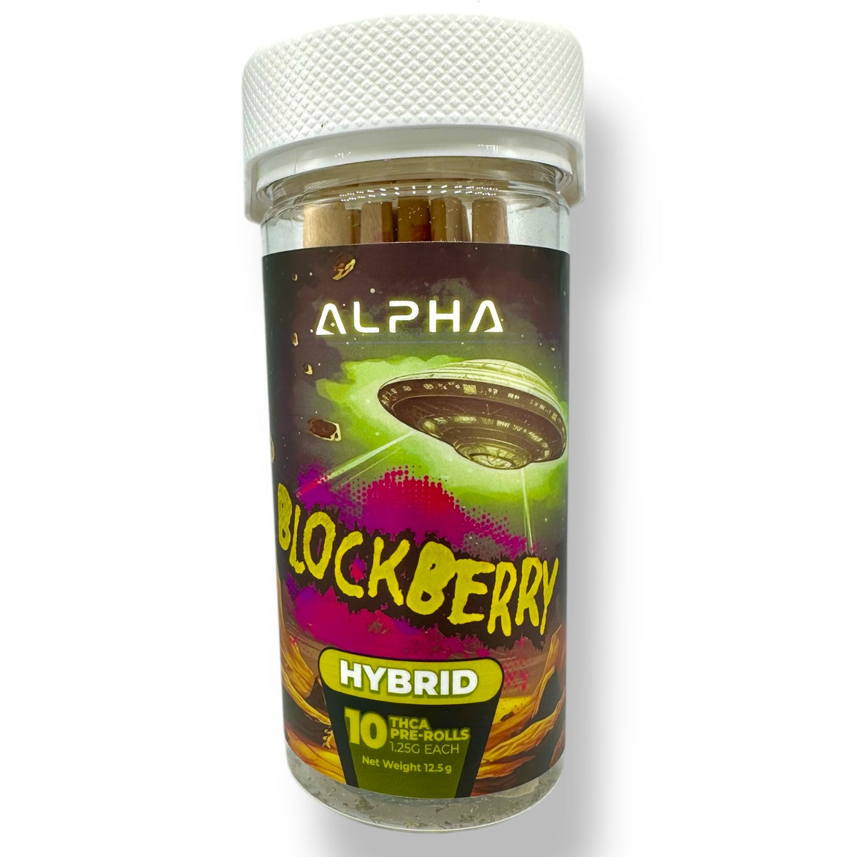 Blockberry THCa Pre Rolls 10 Pack 12.5g 🟢 Hybrid