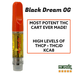 BLACK DREAM OG Indica 510 Thread THC KCA8 THCP THCJD Cartridge 1g