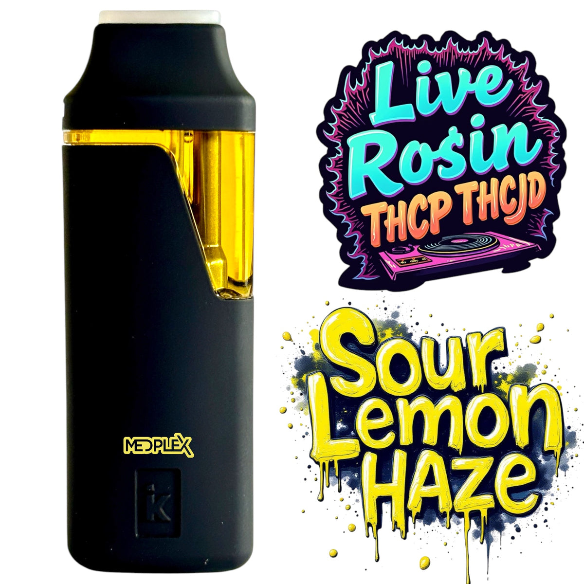 Sour Lemon Haze THC Vape Pen Disposable 2g Sativa MedPlex Sour Lemon Haze THC Vape Pen Disposable 2g Sativa MedPlex
