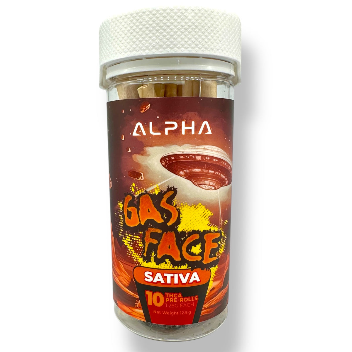Gas Face THCa Pre Rolls 10 pack 12.5g 🔴 Sativa