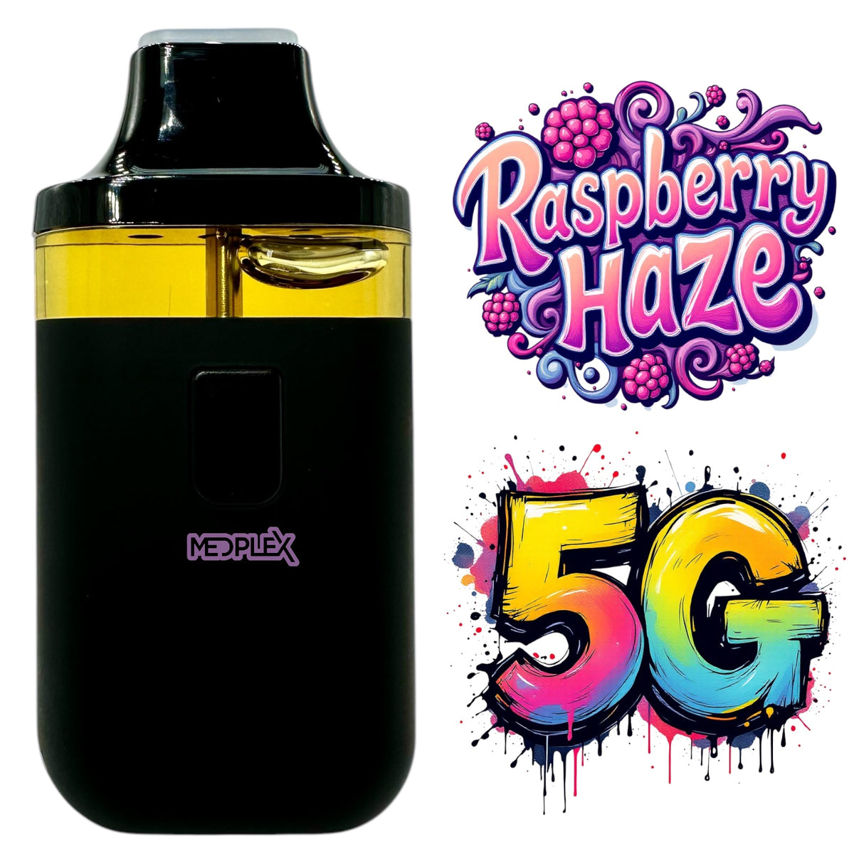 RASPBERRY HAZE SATIVA THCp THCjd HHCo Disposable Vape Pen 5g