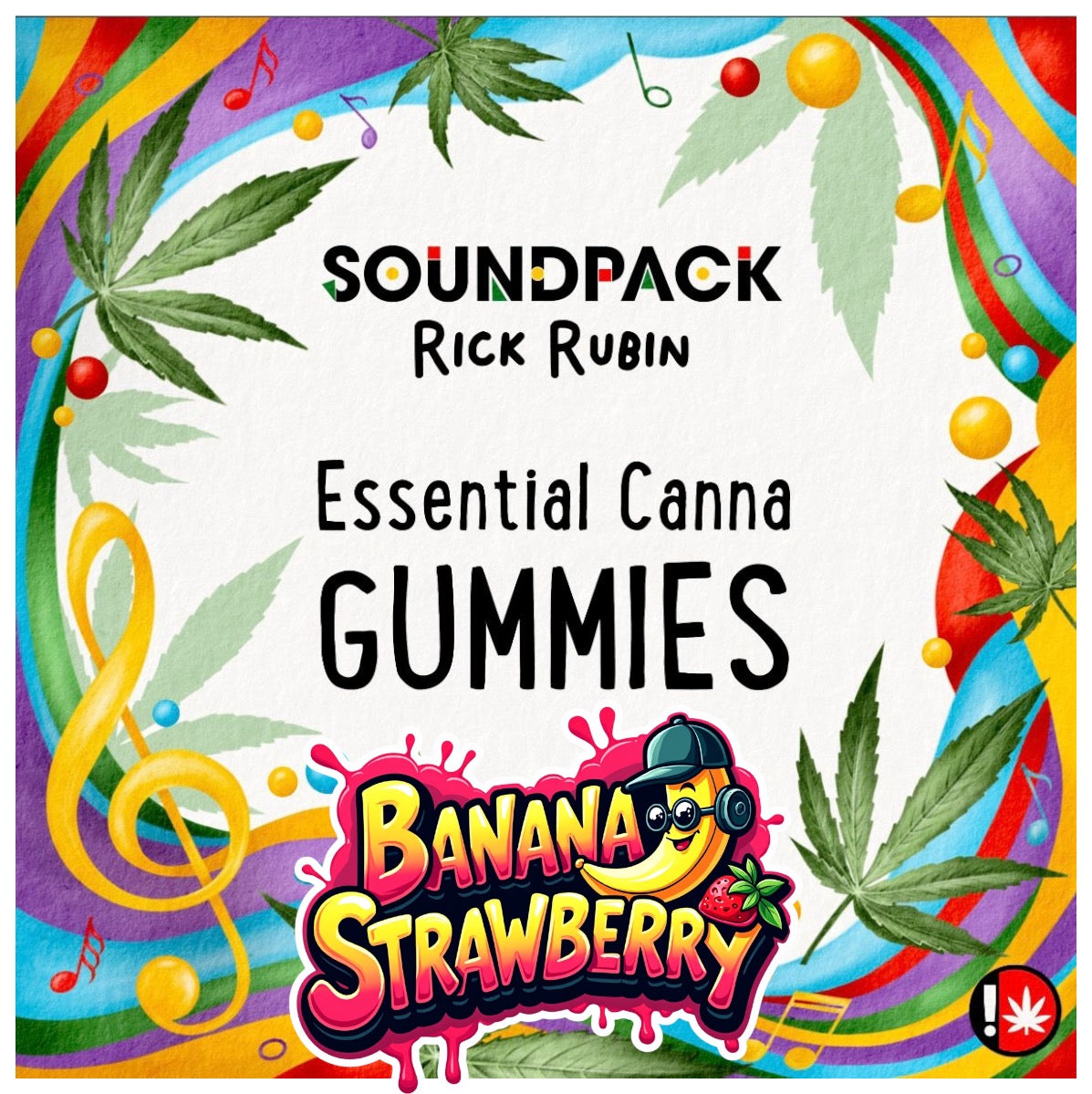 THC Banana Strawberry Gummies 600mg 6 Pack Delta 8 Delta 9 SoundPack Rick Rubin