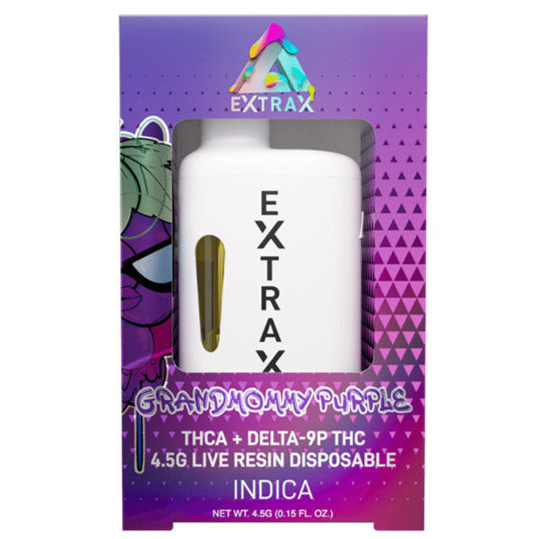 Adios Extrax Grandmommy Purple Indica THCA THC-P Disposable Vape Pen 4.5g