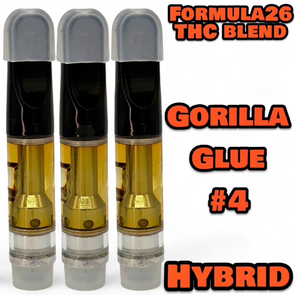 Formula26 Gorilla Glue #4 Hybrid 510 Thread THC Blend Cartridge 1g