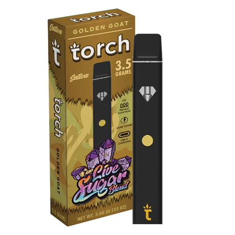 Live Sugar Golden Goat Sativa THC-P Torch Disposable Vape Pen 3.5g