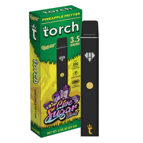 Live Sugar Pineapple Fritter Hybrid THC-P Torch Disposable Vape Pen 3.5g