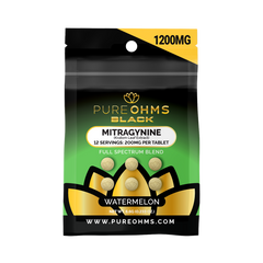 Watermelon Pure Ohms Black 200mg Mitragynine Kratom Tablet