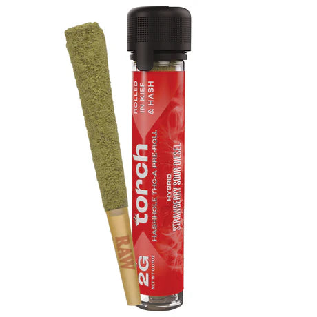 Strawberry Sour Diesel Hybrid Torch 2g THC-A Hash Pre Roll