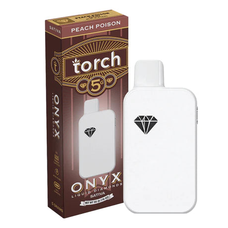 Onyx Peach Poison Sativa Torch THC-A THC-P Disposable Vape Pen 5g