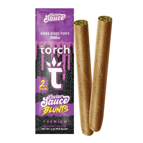 Blunts Caviar Sauce Sugar Daddy Purps Indica Torch THC-A Infused Pre Rolls 4.4g 2 Count