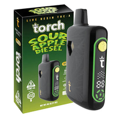 Torch Pulse THC-A Disposabe Vape Pen Sour Apple Diesel Sativa 6g
