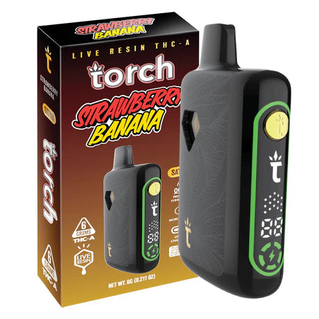 Torch Pulse THC-A Disposabe Vape Pen Strawberry Banana Sativa 6g