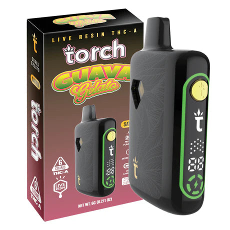 Torch Pulse THC-A Disposabe Vape Pen Guava Gelato Sativa 6g