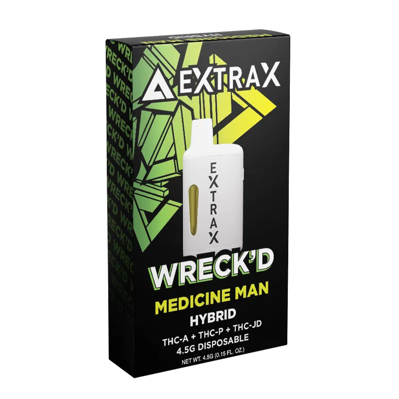 Wrecked Delta Extrax Medicine Man Hybrid THCP Disposable Vape Pen 4.5g