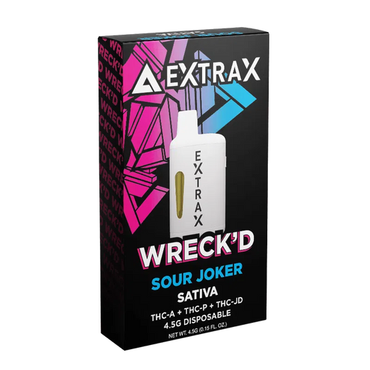 Wrecked Delta Extrax Sour Joker Sativa THCP Disposable Vape Pen 4.5g