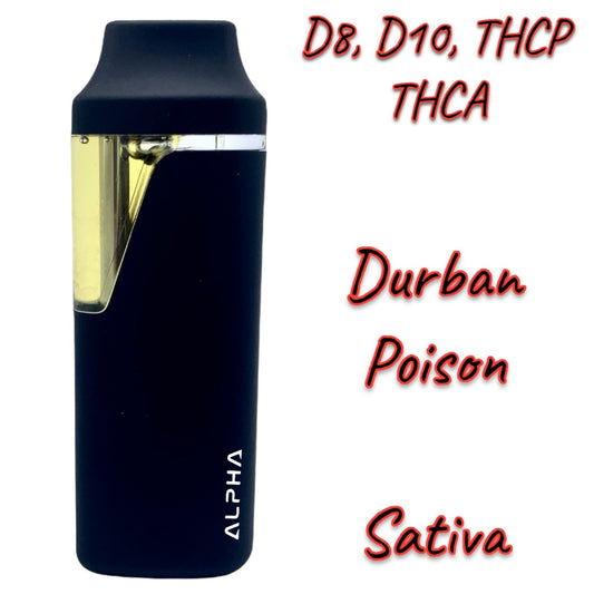 Nano² Alpha DURBAN POISON Sativa Disposable Vape Pen THC THCA THCP 2g