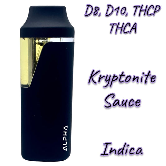 Nano² Alpha KRYPTONITE SAUCE Indica Disposable Vape Pen THC THCA THCP 2g
