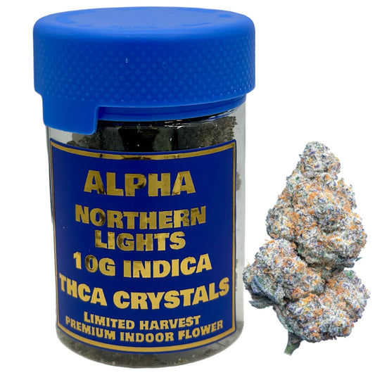 Alpha THC-A Northern Lights Indica Delta 9 Flower 10g