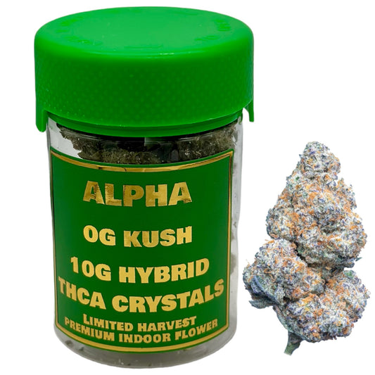 Alpha THC-A OG Kush Hybrid Delta 9 Flower 10g