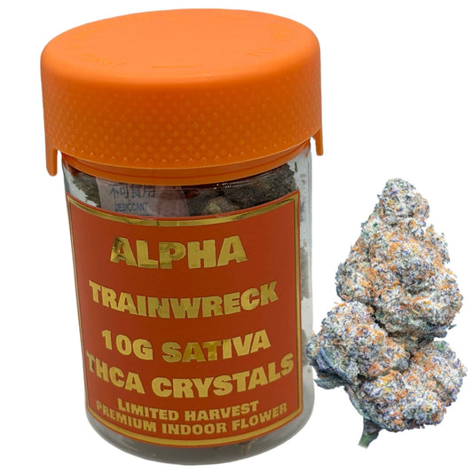Alpha THC-A Trainwreck Sativa Delta 9 Flower 10g