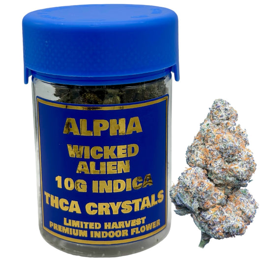 Alpha THC-A Wicked Alien Indica Delta 9 Flower 10g
