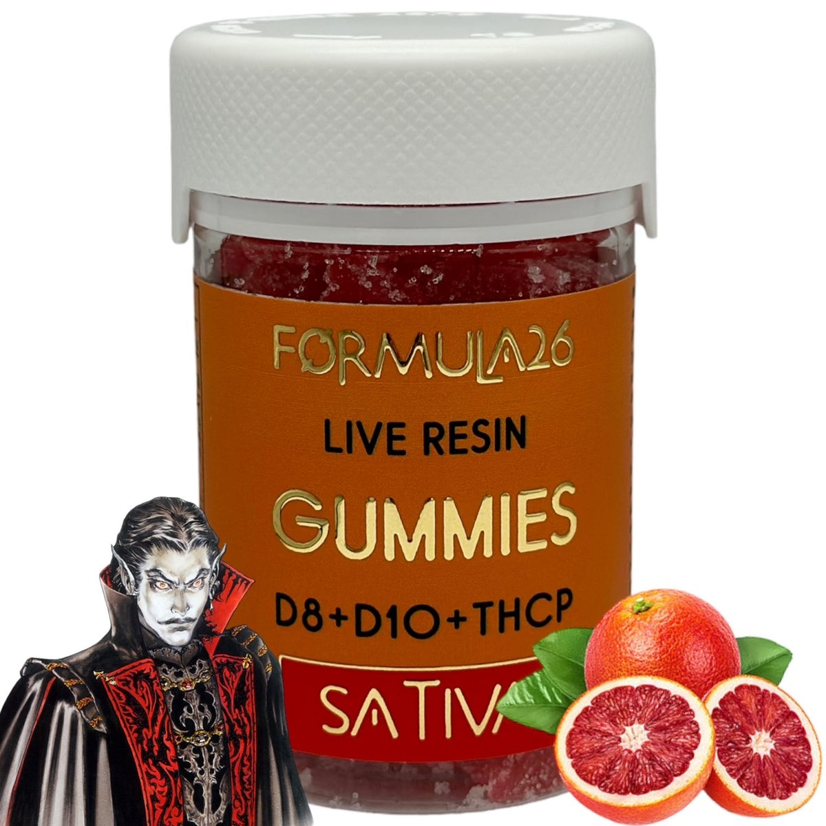 Dracula BLOOD ORANGE 4000mg THC Gummies 20 Count