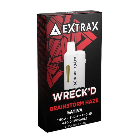 Wrecked Delta Extrax Brainstorm Haze Sativa THCP Disposable Vape Pen 4.5g
