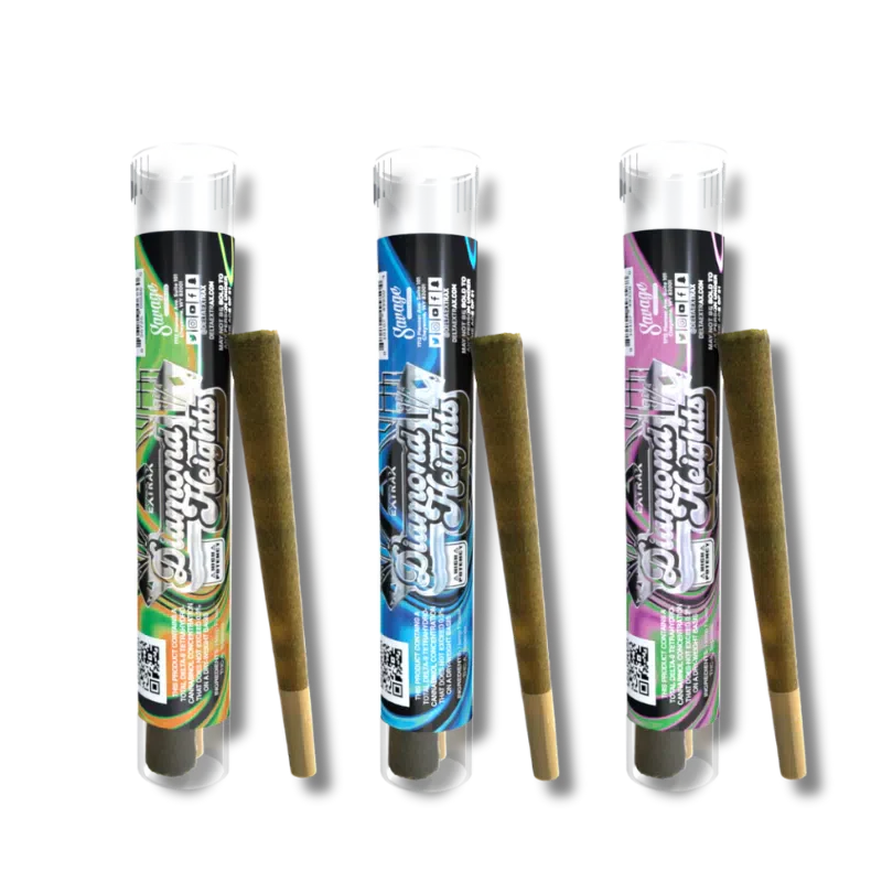 Extrax Diamonds Heights Gorilla Glue THC-A Infused Pre Rolls 2.6g