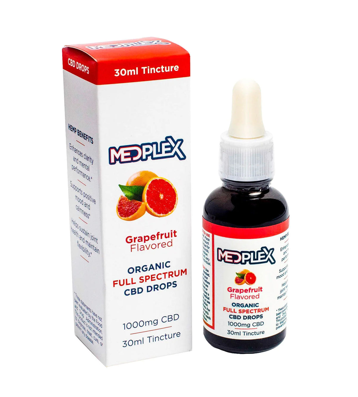 Medplex CBD Oil Grapefruit Tincture Drops 1000mg