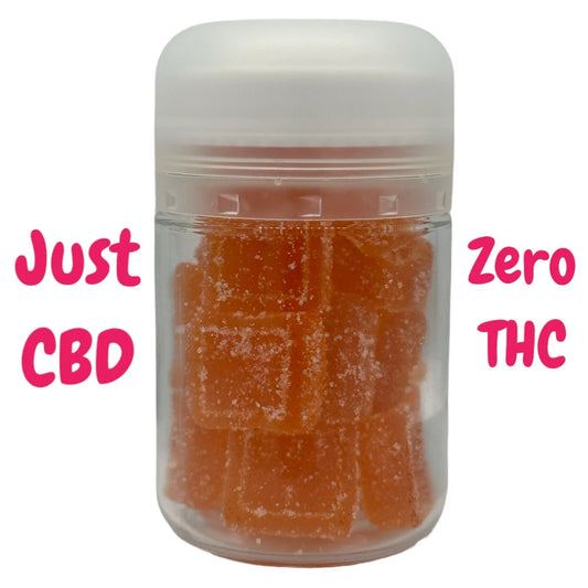 Just CBD Peach Isolate Zero-THC Gummies 1000mg 20 Count