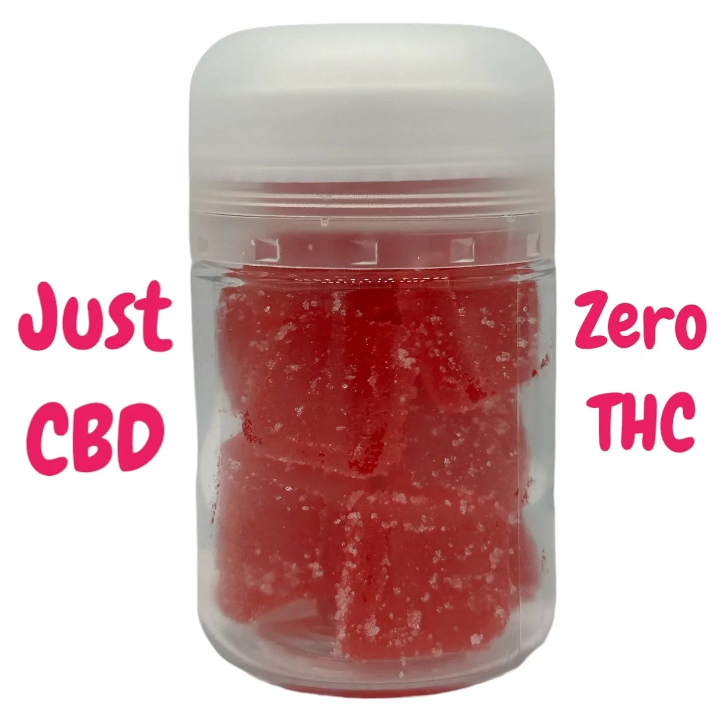 Just CBD Cherry Isolate Zero-THC Gummies 1000mg 20 Count