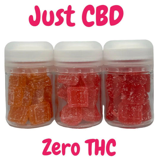 Just CBD Watermelon Cherry Peach Isolate Zero-THC Gummies 1000mg 20 Count x 3 pack